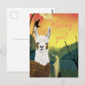 Personalize Mama Llama I Miss You Briefkaart (Voorkant / Achterkant)