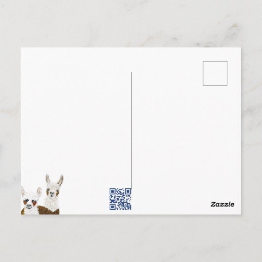Personalize Mama Llama I Miss You Briefkaart (Achterkant)