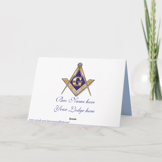 Personalize Masonic Christmas Greetings Feestdagen Kaart (Achterkant)