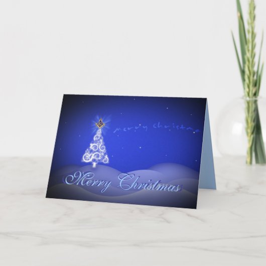 Personalize Masonic Christmas Greetings Feestdagen Kaart (Voorkant)