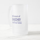 PERSONALIZE MASONISCH SQUARE EN COMPASES MATGLAS BIERPUL (Voorkant links)