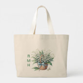 Personalize May Lily of the Valley Tote Bag (Achterkant)