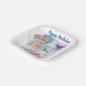 Personalize Mermaid Party Papieren Bordje (Gebogen)