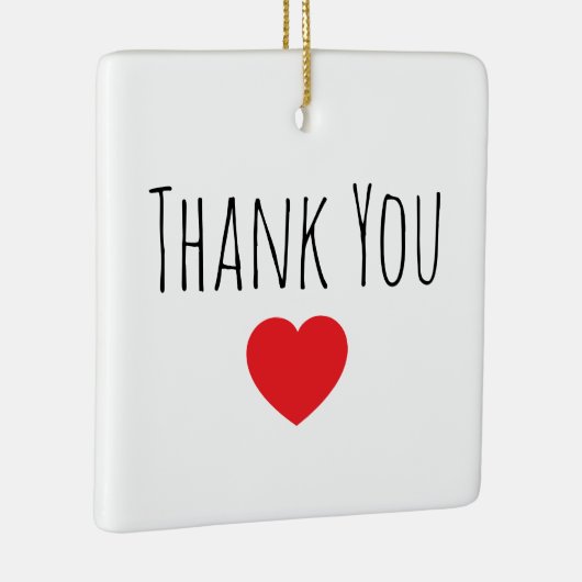 Personalize Message Thank you Keramisch Ornament (Rechts)