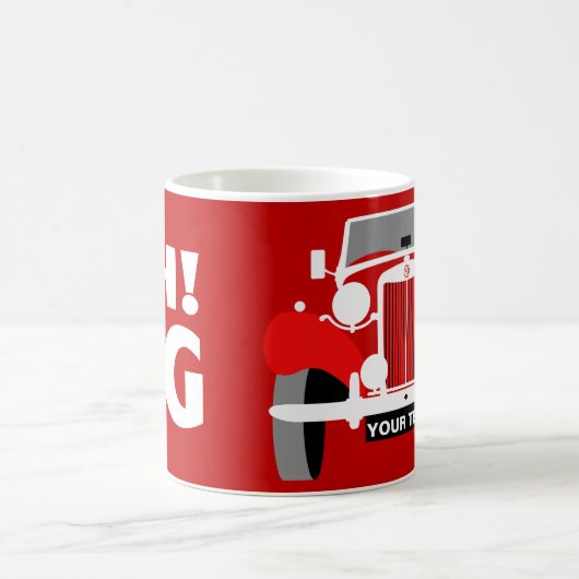 PERSONALIZE  MG TD-SPORTCAR KOFFIEMOK (Center)