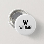 Personalize Monogram Name Button (Voorkant /achterkant)