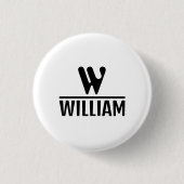 Personalize Monogram Name Button (Voorkant)