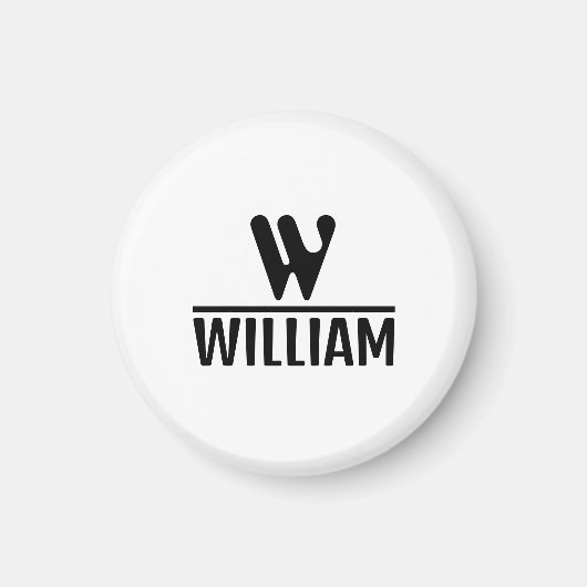 Personalize Monogram Name Magnet (Voorkant)