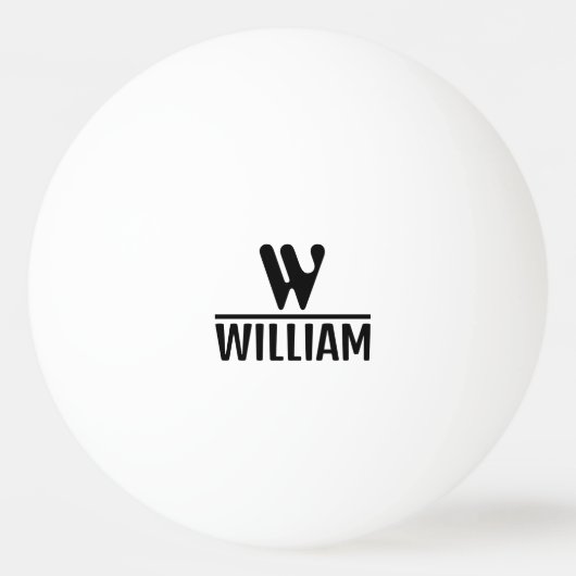Personalize Monogram Name Pingpongbal (Voorkant)
