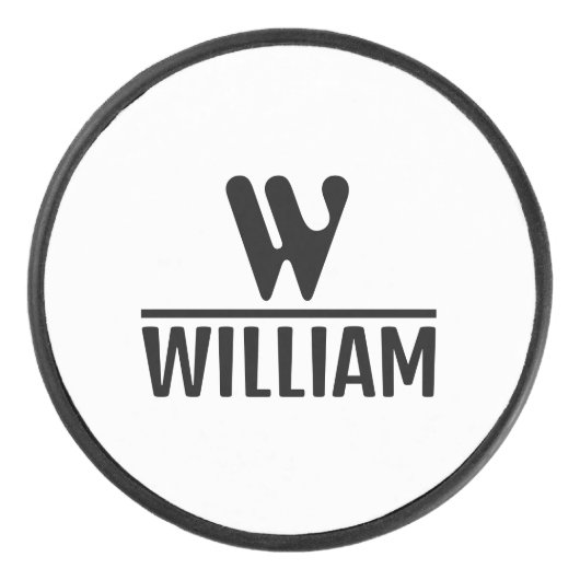 Personalize Monogram Name Puck (Voorkant)