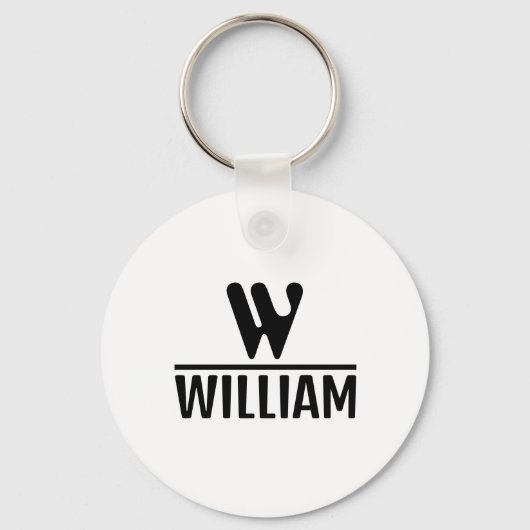 Personalize Monogram Name Sleutelhanger (Voorkant)