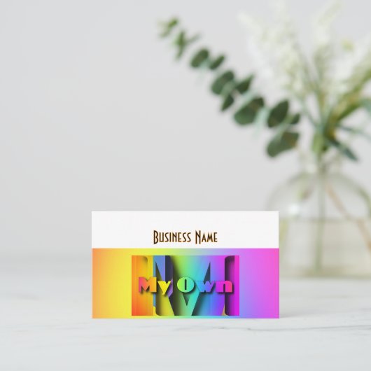 Personalize My Own  Rainbow  Visitekaartje (Staand voorkant)