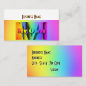 Personalize My Own  Rainbow  Visitekaartje (Voorkant / Achterkant)