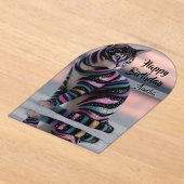 personalize name & image cat birthday acryl uitnodigingen (Laagn)