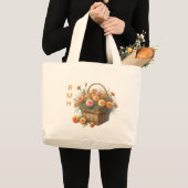 Personalize October Marigold Tote Bag (Voorkant (product))