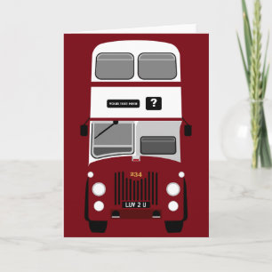 Personalize Old Oldham Double Decker Bus Kaart