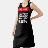Personalize Opinion Funny Chef Apron - Grill! Schort (Insitu)