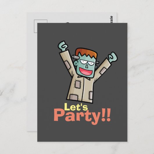 Personalize Party Frankenstein Briefkaart (Voorkant / Achterkant)