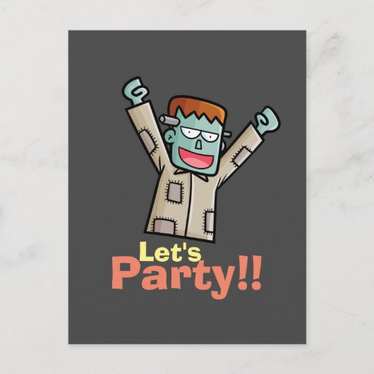 Personalize Party Frankenstein Briefkaart (Voorkant)