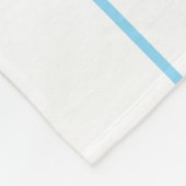 Personalize Pastel blue Poodle Silhouette custom Fleece Deken (Hoek)