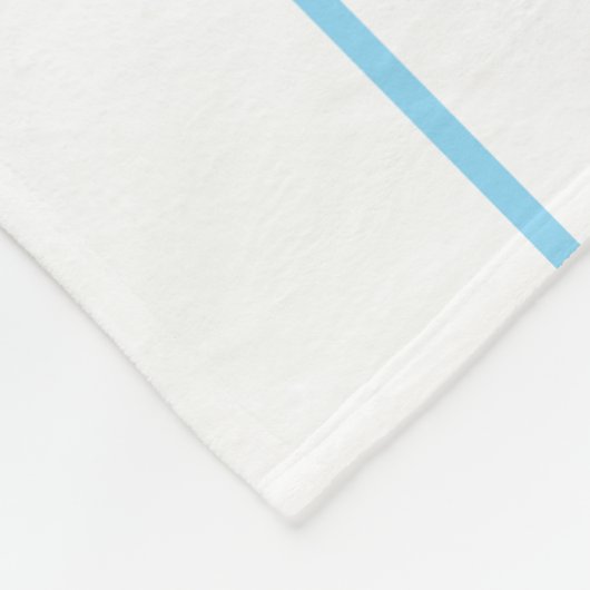 Personalize Pastel blue Poodle Silhouette custom Fleece Deken (Hoek)