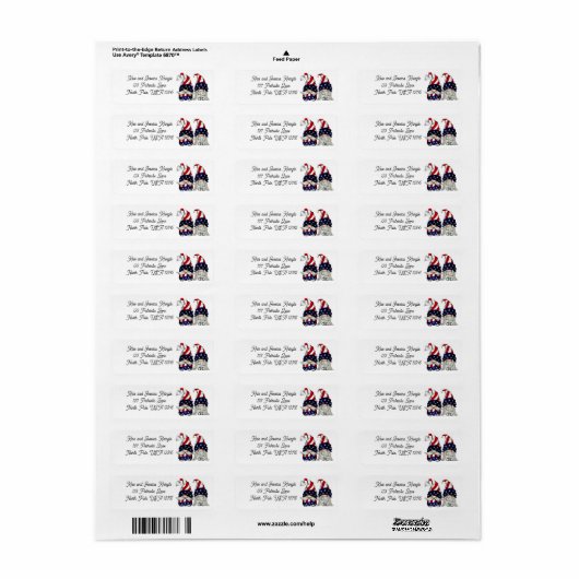 Personalize Patriotic Gnome Return Address Labels (Full Sheet)