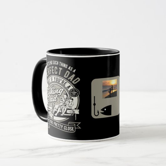 Personalize Perfect Dad Viste papa Mok (Voorkant links)