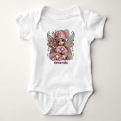 Personalize Pink Fairy  Romper (Voorkant)
