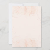 Personalize Pink floral wedding Invitation Kaart (Achterkant)