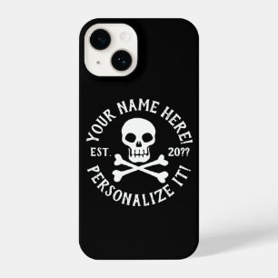 PERSONALIZE Pirate Skull en Crossbones iPhone 14 Hoesje