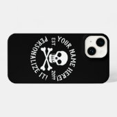 PERSONALIZE Pirate Skull en Crossbones iPhone Hoesje (Achterkant horizontaal)
