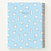 Personalize Polar Bear Blue Baby's First Journal Notitieboek (Achterkant)