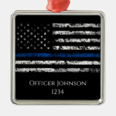 Personalize police officer gift  metalen ornament (Voorkant)
