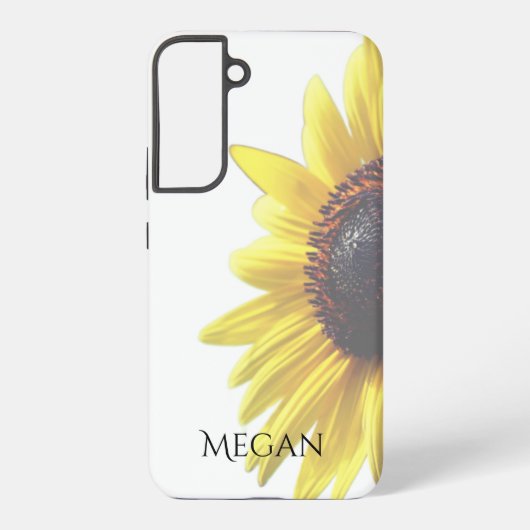Personalize Pretty Yellow Sunflower Samsung Galaxy Hoesje (Achterkant)
