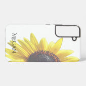Personalize Pretty Yellow Sunflower Samsung Galaxy Hoesje (Achterkant horizontaal)