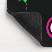 Personalize-Retro roze en Green Mousepad Muismat (Hoek)