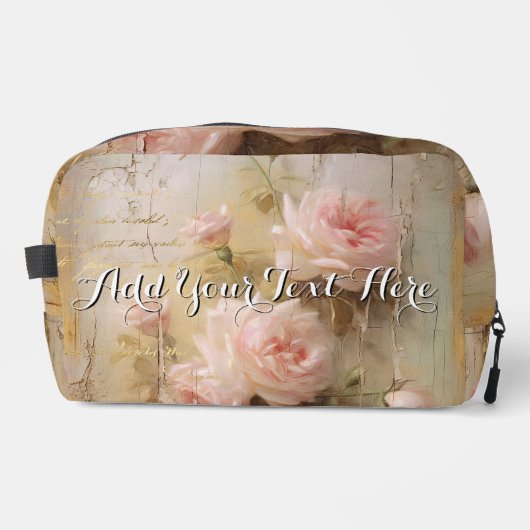 Personalize Romantic Roses Cosmetic Toiletry Bag Toilettasje (Voorkant)
