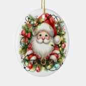 Personalize Santa Keramisch Ornament (Rechts)