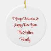 Personalize Santa Keramisch Ornament (Achterkant)