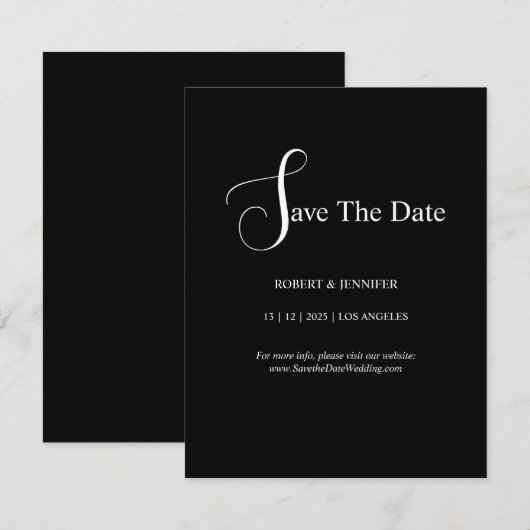 Personalize  save the date cards kaart (Voorkant / Achterkant)