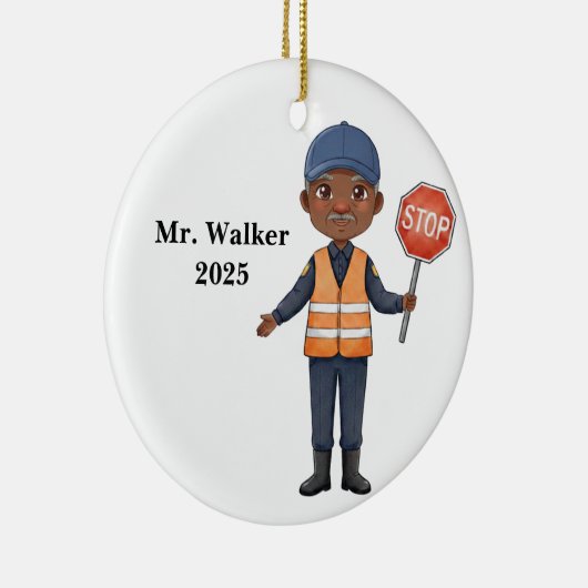 Personalize School Crossing Guard Ceramic Ornament (Rechts)