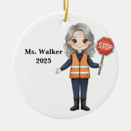 Personalize School Crossing Guard Keramisch Ornament