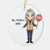 Personalize School Crossing Guard Keramisch Ornament (Links)