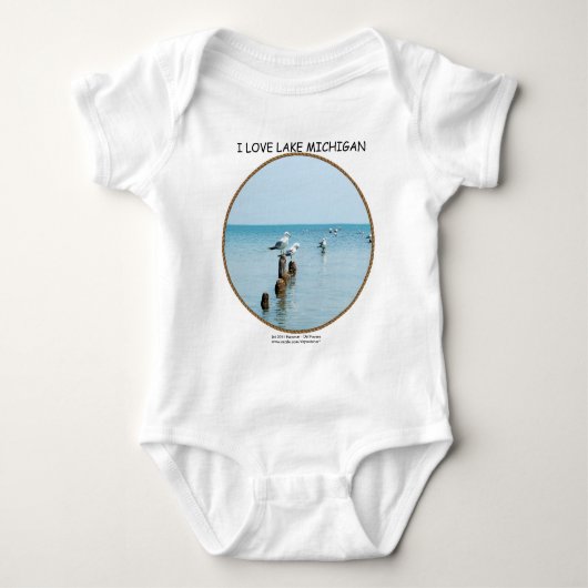 PERSONALIZE SEAGULLS BABY CREEPER ROMPER (Voorkant)