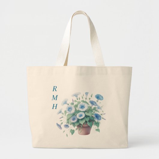 Personalize September Morning Glory Tote Bag (Voorkant)