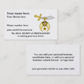 PERSONALIZE SHRINERS' EMBLEE VISITEKAARTJE (Voorkant / Achterkant)