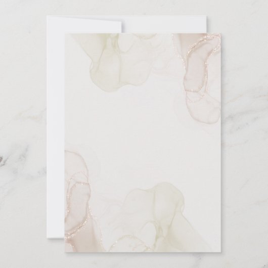 Personalize Simple minimalist weeding Invitation Kaart (Achterkant)