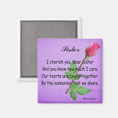 PERSONALIZE SISTER -MAGNET MAGNEET (Voorkant / Achterkant)