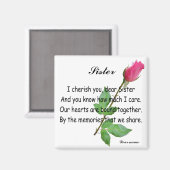 PERSONALIZE SISTER -MAGNET MAGNEET (Voorkant / Achterkant)