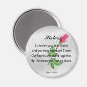 PERSONALIZE SISTER -MAGNET MAGNEET (Voorkant / Achterkant)